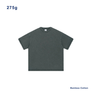 275 Grams Vintage Washed Solid Knitted Blank 100% Cotton Oversized Tee DTG Printing Boxy Custom <strong>T</strong>-<strong>Shirt</strong> Breathable - Product Image 1