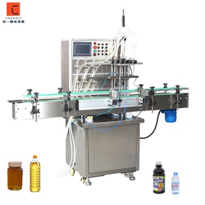 Ligne de production automatique de bouteilles à 6 buses, personnalisée, haute productivité 3000 bouteilles/heure, pour miel, jus, poudre, avec bouchage et étiquetage - Product Image 3