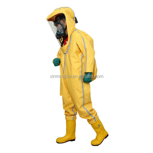 Tenue de protection chimique intégrée Haigu HG-2NP Niveau 2 en PVC étanche aux liquides <span class=keywords><strong>pour</strong></span> la réponse aux déversements chimiques - Product Image 3