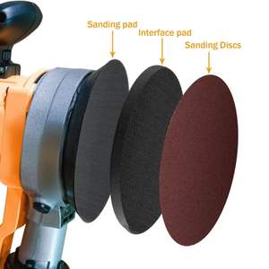 قرص تلميع إسفنجي متعدد الثقوب والأشكال مع خطاف وحلقة للتثبيت، أداة كاشطة تستخدم مع وسادة التلميع - Product Image 5