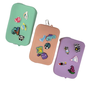 Monederos <span class=keywords><strong>y</strong></span> bolsos de silicona de goma para mujer, bolsa de monedas duradera de alta calidad, mini bolso de mano, cartera - Product Image 3