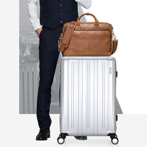 Logotipo personalizado funcional <span class=keywords><strong>ejecutivo</strong></span> bolso de cuero computadora portátil impermeable bolso de hombro bolsos suave cara maletines de cuero - Product Image 6
