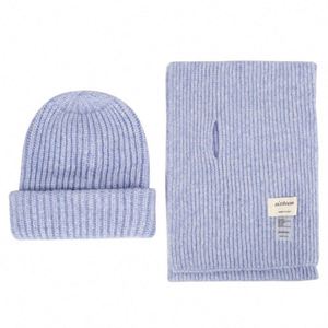 Conjunto de Gorro y Bufanda de Punto Cálidos para Invierno, Personalizados al por Mayor, con Bordado 3D, para Uso en la Playa y Negocios, Logotipo Personalizado Disponible - Product Image 4