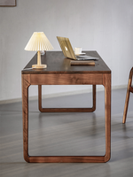 Bureau en bois massif de noyer noir d'Amérique du Nord Dingshuai Modèle 1522, assemblé par mortaise et tenon, mobilier de bureau nordique, style chinois moderne pour la maison