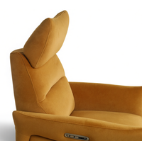 Fauteuil inclinable électrique pivotant en tissu velours, canapé simple avec appui-tête pour salon, chambre à coucher, meubles de maison