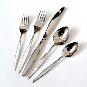 Modern Stainless Steel Flatware Set High <b>Mirror</b> Polish Rust Resistant Wedding Tableware Knife Fork Spoon Hotel Restaurant Sets - Product Image 1