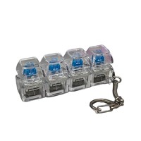 Plastic RGB Lighting Effects Creative Stress-relief Keychain Mechanical Blue-switch Glowing Transparent Keycap