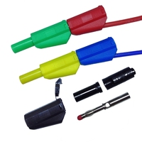 Haute pression 32A 600V laiton nickelé 4mm fiches bananes empilables protection de sécurité fiche banane