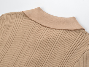 Nuevas llegadas de primavera 2026: Vestido maxi de punto de alta calidad para mujer con mangas largas acampanadas, elegante y casual. - Product Image 6