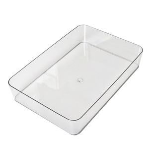 Drawer Divided Storage <b>Box</b> Small Medium Large Clear Desk Organizer For <b>Pens</b> Stationery Office Supplies Uncapped Stackable - Product Image 5