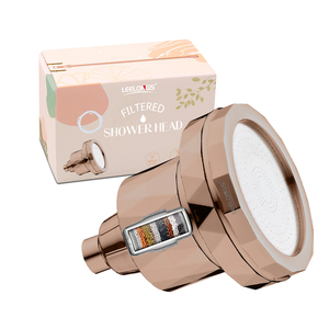 Pommeau de Douche Pluie Rose Doré à Pression Puissante, Soin de la Peau, Purificateur d'Eau à 15 Étapes, Soin & Bien-être - Product Image 1