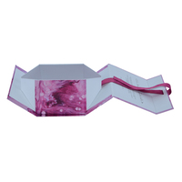 Boîte cadeau magnétique personnalisée de luxe de grande taille de haute qualité pour chaussettes, en carton rose certifié ISO9001, avec ruban