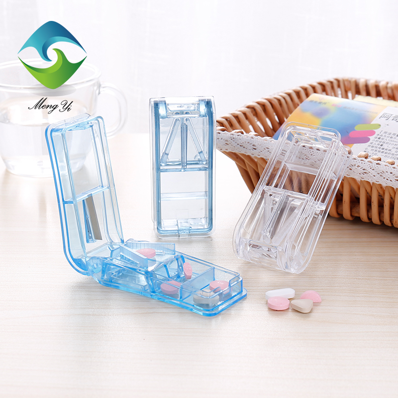 Convenient Pill Cutters Medicine Box Food Grade PS Material Home & Outdoor Use