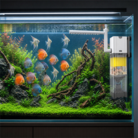 Filtre compact pour mini aquarium, filtre de bureau pour aquarium, boîte de filtration d'aquarium, unité de filtration externe d'angle pour la circulation de l'eau
