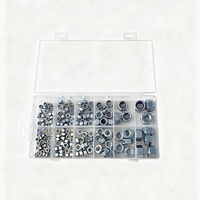 Jeu de 165 écrous hexagonaux zingués autobloquants avec insert en nylon pour usage automobile
