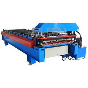 מכונת ייצור רעפים פוטאי, מכונת עיצוב גליונות מתכת טרפזואידליים מצופים אבץ לגגות - Product Image 1