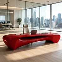 Bureau de direction contemporain en bois, design personnalisé, table de travail de haute qualité pour espace de bureau commercial