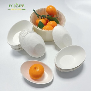 ECO JFB 2025 OEM High Quality Biodegradable Sugarcane Bagasse Sauce Dish <strong>Plate</strong> Food Tasting <strong>Disposable</strong> <strong>Plates</strong> - Product Image 2