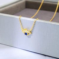 Holesal ubic ircon tone eccollier lue ye endant eccollier 925 terling ilver eccollier vente en gros