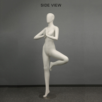 Stehende Sport-Laufpuppe Weibliche Ganzkörper-Yoga-Schaufensterpuppe mit Kopf aus FRP-Material in Liegehaltung
