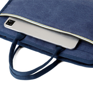 Sac pour ordinateur portable en polyester imperméable, mallette d'affaires, antichoc, décontracté, grand, souple, unisexe, pour hommes, de haute qualité, avec fermeture éclair - Product Image 5
