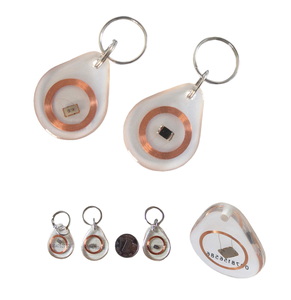 Etiqueta de llavero RFID NFC transparente de resina epoxi impermeable para control de acceso - Product Image 6