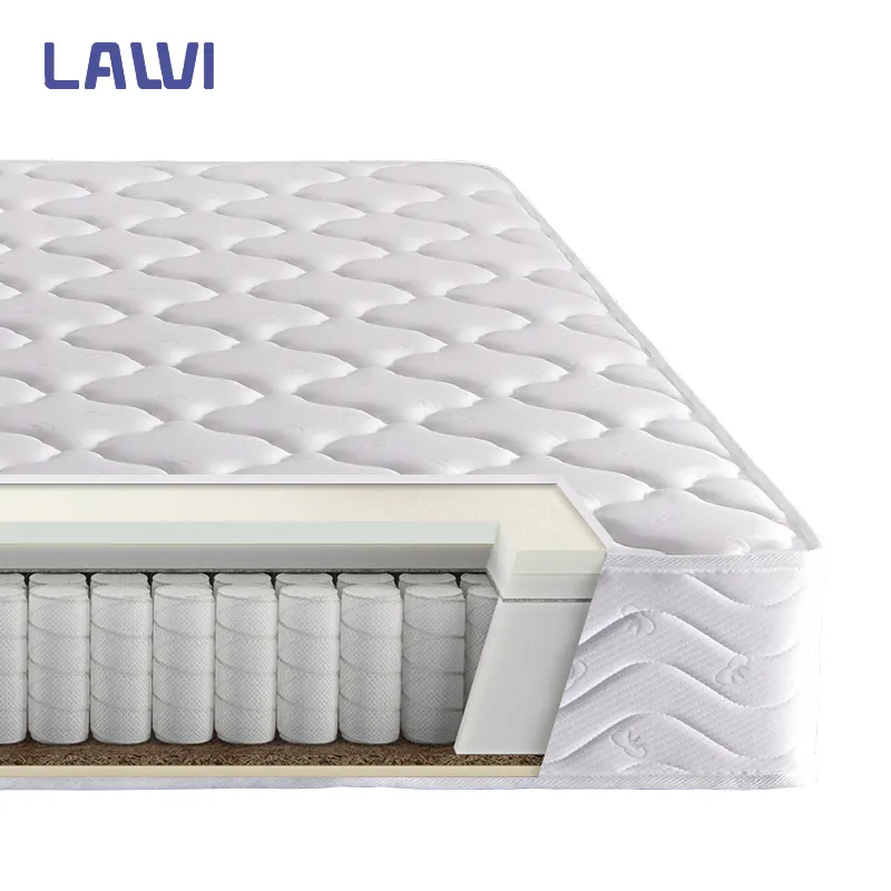 Tahan api BS7177 Matelas Premium Queen kasur harga grosir hotel lateks alami kantong pegas kasur