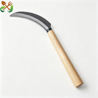 Outils agricoles de jardinage : Falcette de jardin à dents de scie dentées pour la récolte du riz et le désherbage, couteau à herbe