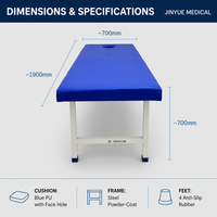 Mobilier hospitalier : Table d'examen patient, Lit d'examen clinique, Table de consultation, Table d'examen ambulatoire, Acier avec revêtement plastique
