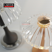 Lampe de table compacte à interrupteur tactile, style moderne, éclairage d'ambiance pour Noël, lampe de chambre en verre, vente en gros usine