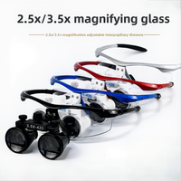 Medical Dental Loupes 2.5X/3.5X Binocular Surgical Glasses Oral Surgery Magnifier with LED Light Class I