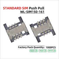 WECONN IOS9001 WL-SIM150-161 6PIN+0 H=1,50mm Push-Pull SMT SIM-Karten-Steckverbinder Maßgefertigter Automobil-Steckverbinder