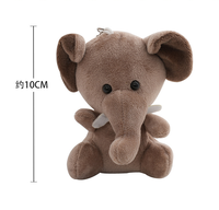 Ensemble de porte-clés en peluche d'animaux de la forêt - Mini singe, tigre, girafe, lion, éléphant en peluche, porte-clés mignon d'animaux sauvages en peluche pour sac