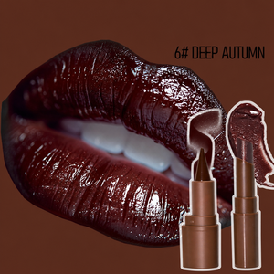 Rouge à lèvres minéral scintillant, couleur marron nude brillante, 4 #   Icy Mocha Hydratant Certifié FDA pour le Maquillage Quotidien - Product Image 6