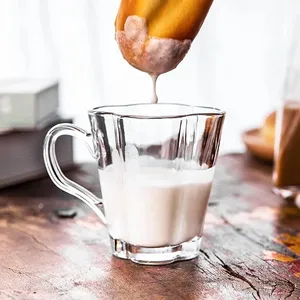 180ml transparent glass coffee cups coffee juice milk mugs for home bar pub