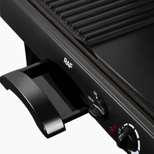 Machine à sandwichs et panini RAF 2-en-1 1600W avec plaque de cuisson antiadhésive et chauffage indépendant pour grillades de poulet et steaks - Product Image 3