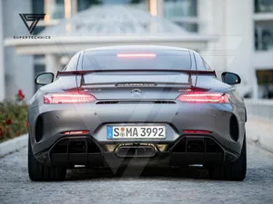Mercedes Benz AMG GT GTS için GTR stil karbon Fiber arka Spoiler