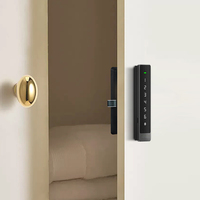 Serrure de placard intelligente au design fin, serrure électronique de tiroir, serrure de meuble à code, serrure de tiroir de bureau à carte RFID et bracelet