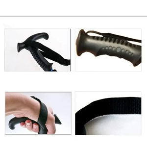 Bâton de marche unisexe en aluminium anti-choc pour la randonnée et le trekking, avec poignée en caoutchouc de type T, réglable en carbone, pour la vente en gros - Product Image 4