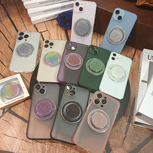 Hot Wholesales Colorful Glitter High Magnetic Phone Grip Ring Stand For iPhone 17 Phone Holder <b>Foldable</b> <b>Desk</b> <b>Desk</b> Pad Accessory - Product Image 1