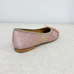 Zapatos Planos <span class=keywords><strong>de</strong></span> Satén Chino Bordado para Mujer, Mocasines para Mujer, Zapatos <span class=keywords><strong>de</strong></span> Exterior para Niñas, Zapatos con Punta Redonda y Lazo, Tallas Grandes - Product Image 4