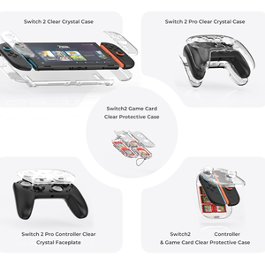 透明电脑水晶盒任天堂Switch <span class=keywords><strong>2</strong></span> Switch2控制台专业控制器游戏卡透明保护盒 - Product Image 1