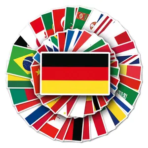 Pequeña personalidad creativa maleta cuerpo Alemania países bandera pegatinas para cualquier evento deportivo