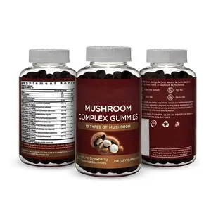 Oem Vegan Powerful Complex Mushroom Gummies Brain Boost Lion Mane Reisha Mushroom Gummies For Extreme Weightloss