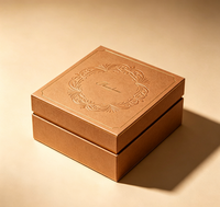 Boîte cadeau rigide de luxe avec motif gaufré, feuille d'argent, fermeture magnétique, base et couvercle, logo personnalisé, emballage en papier recyclable pour bijoux