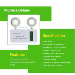Led uscita di emergenza Led Emergenci luce automatica LED luce portatile ricaricabile - Product Image 2