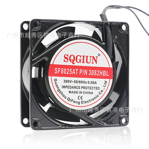 Sqgiun <b>Ac</b> Cooling <b>Fan</b> 80x80x25mm 380V Copper Core Double Ball Bearing For Power Distribution Cabinet - Product Image 2