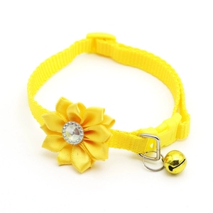 Collier en Nylon Réglable Réfléchissant avec Diamant et Fleur pour Animaux <span class=keywords><strong>de</strong></span> Compagnie, Collier avec Rubans pour Petits Chiens, Coloré, Bon Marché - Product Image 5