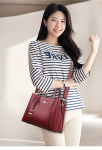 กระเป๋าสะพายข้างดีไซน์ใหม่ทันสมัย คุณภาพสูง หนัง PU กระเป๋าสะพายไหล่ กระเป๋าถือลำลองสุดหรูสำหรับผู้หญิง - Product Image 5