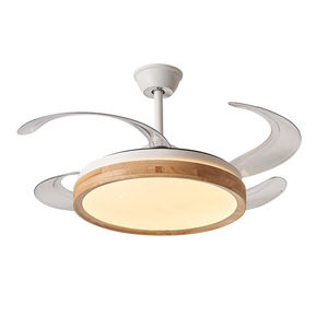 <b>Modern</b> Minimalist Nordic Wooden Invisible <b>Fan</b> <b>Light</b> LED <b>Ceiling</b> <b>Fan</b> Silent Smart Home Lighting - Product Image 5